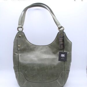 Frye Olive Green Leather Tote Bag
